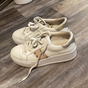 Steve Madden White Platform Sneakers